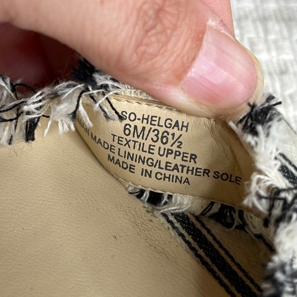 Sole Society So-Helgah Womens Block Heel Fringe Striped Ankle Strap Sandal 6M - Picture 7 of 9